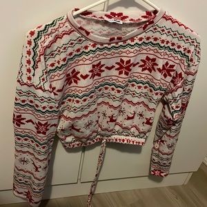 Fashion Nova set, small, red, green, white, Christmas Pj’s